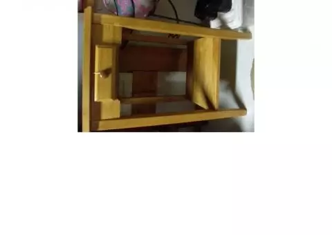 Small Blonde stand with drawer & shelf